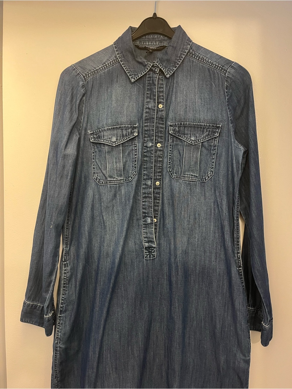 White House Black Market Chambray Denim Shirt Dress